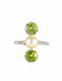 Ring 50 Trilogy Pearl and Peridots Ring 58 Facettes