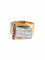 Bague 48 Bague Tank Rubis et pavage Diamants 58 Facettes
