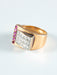 Ring 48 Tank Ring Ruby and Paving Diamonds 58 Facettes