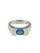Ring 53 White gold Sapphire and Diamond ring 58 Facettes
