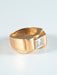Ring 53 Tank ring in yellow gold and Diamond 58 Facettes