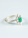 Ring 55 Marguerite Emerald and diamond ring 58 Facettes