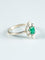 Bague 55 Bague Marguerite Emeraude et diamants 58 Facettes