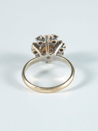 Bague 49 Bague Marguerite Perle et Diamants 58 Facettes