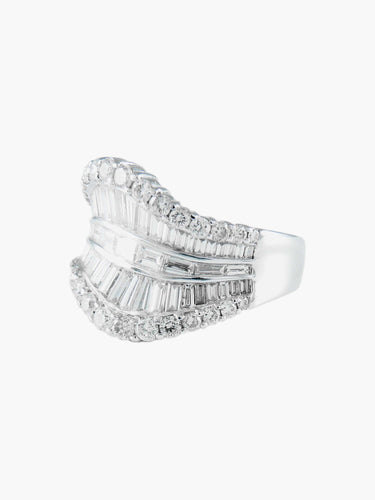 Bague Bague Mouvementée Diamants 58 Facettes