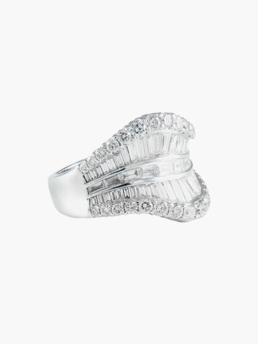 Bague Bague Mouvementée Diamants 58 Facettes