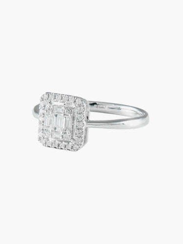 Bague Bague Carrée Diamants 58 Facettes