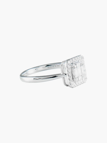 Bague Bague Carrée Diamants 58 Facettes