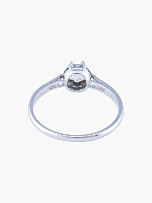 Bague 55 Solitaire Diamant Taille Ancienne 0,50 ct - Old Mine Cut 58 Facettes