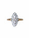 Old Marquise ring with gold and platinum diamonds 58 Facettes