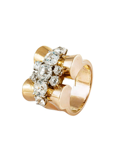 Bague Bague Rouleau 1940 Or Jaune & Diamants 58 Facettes 210002-4033