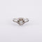 Bague 55 / Blanc/Gris / Or 750 Bague Solitaire Diamant 0.25 carat 58 Facettes 210146R