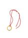 Necklace BVLGARI necklace 750 gold and red cord 58 Facettes