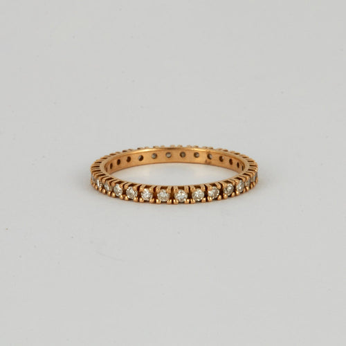 Bague 54 Alliance Américaine Diamants Or Jaune 58 Facettes DV0315-9