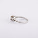 Ring 55 / White/Grey / 750‰ Gold Solitaire Diamond Ring 0.25 carat 58 Facettes 210146R