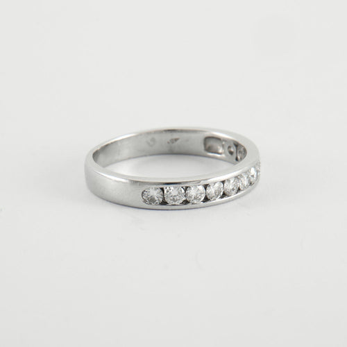 Bague 51 Alliance Or Gris Diamants 58 Facettes DV0216-1