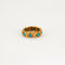 Bague 52 Anneau or jaune cabochons de turquoise 58 Facettes DV0269-6