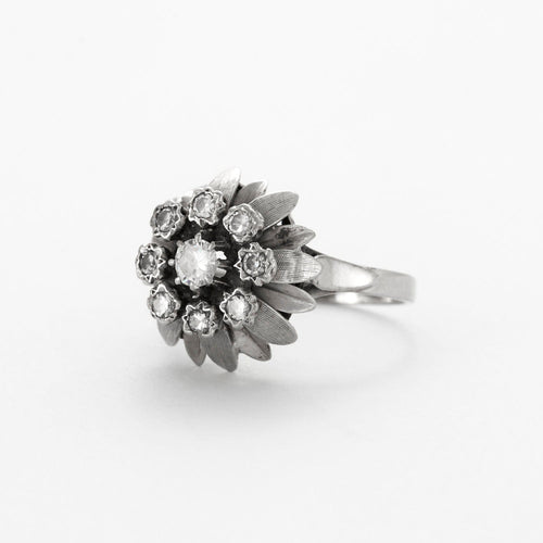 Bague 54 Bague "Fleur" Or Gris Diamant 58 Facettes DV0394-1
