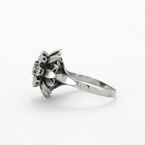 Bague 54 Bague "Fleur" Or Gris Diamant 58 Facettes DV0394-1