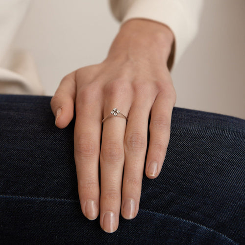 Bague 53 Bague 4 Diamants 58 Facettes DV0042-9