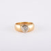 Ring 50 / Yellow / 750‰ Gold Solitaire Diamond Ring 0.30 carat 58 Facettes 210092R