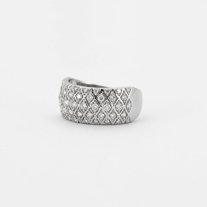 Bague 56 Bague Bandeau Pavage Diamants 58 Facettes DV0371-1