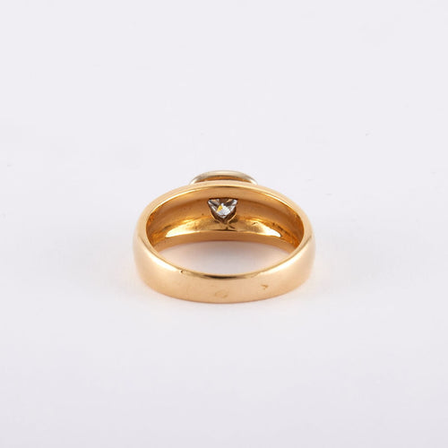 Bague 50 / Jaune / Or 750 Bague Solitaire Diamant 0.30 carat 58 Facettes 210092R