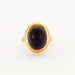 Ring 55 Yellow Gold Amethyst Cabochon Ring 58 Facettes DV0451-1