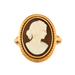 Ring 53 Yellow Gold Cameo Ring 58 Facettes DV0407-1