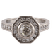 Ring 51 Octagonal bezel ring Diamonds 58 Facettes DV0008-1