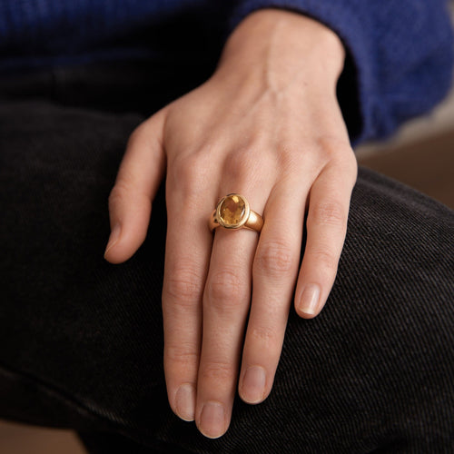 Bague 57 Bague Citrine suiffée 58 Facettes DV0055-10