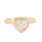 Bague 52 Bague Coeur Or rose Diamants 58 Facettes DV0074-2