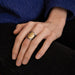 Ring 52 Archer's ring Silver and fine gold Diamonds 58 Facettes DV0013-4R