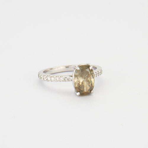 Bague 54 Bague Diamant ovale Fancy 58 Facettes DV0125-5