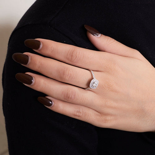 Bague 55 Bague Diamants Double Entourage 58 Facettes DV0339-1