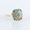 Bague 50 Bague Emeraudes Diamants Style Art Déco 58 Facettes 162