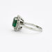 Ring 54 Emerald Ring Diamonds Platinum and White Gold 58 Facettes DV0441-1
