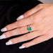 Ring 55 Emerald and diamond ring 58 Facettes DV0268-1