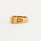 Bague 56 Bague en or jaune centrée de trois diamants 58 Facettes DV0007-5