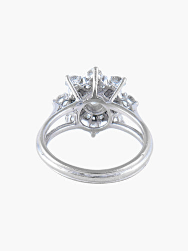 Bague 52 Bague Fleur en or blanc, Diamants 58 Facettes DV0032-16
