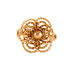 Ring 51 Flower ring braided gold thread 58 Facettes DV0014-2