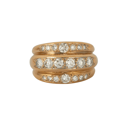 Bague 54 Bague Godrons Diamants Or Jaune 58 Facettes DV0306-1