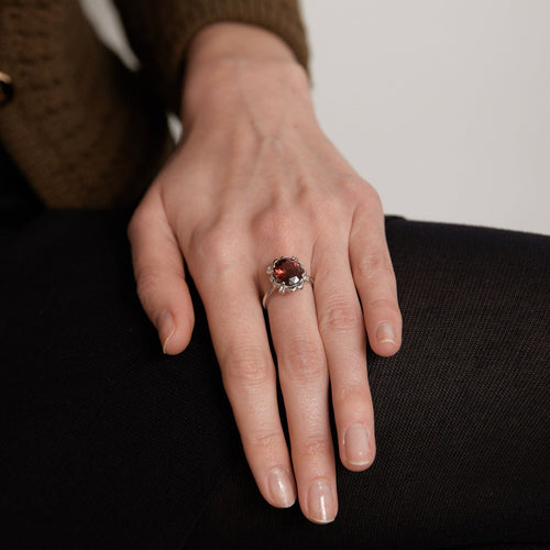 Bague 55 Bague Grenat almandin 58 Facettes DV0069-1