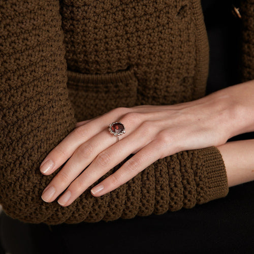 Bague 55 Bague Grenat almandin 58 Facettes DV0069-1