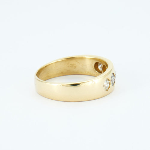 Bague 65 Bague Jonc 5 Diamants 58 Facettes DV0070-1