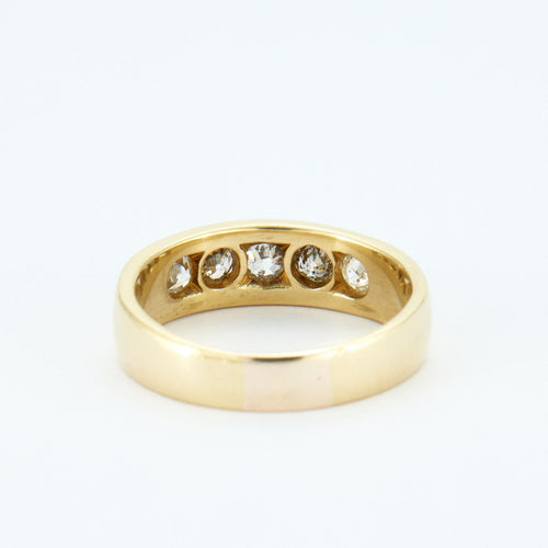 Bague 65 Bague Jonc 5 Diamants 58 Facettes DV0070-1