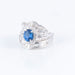 Ring 55 Petticoat Ring, Sapphire & Diamonds, White Gold 58 Facettes DV0032-13