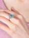 Ring 53 Marguerite Aquamarine & Diamond Ring 58 Facettes DV0032-20