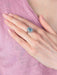 Ring 53 Marguerite Aquamarine & Diamond Ring 58 Facettes DV0032-20
