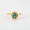 Bague 52 Bague Marguerite Emeraude 10 Diamants 58 Facettes DV0190-1